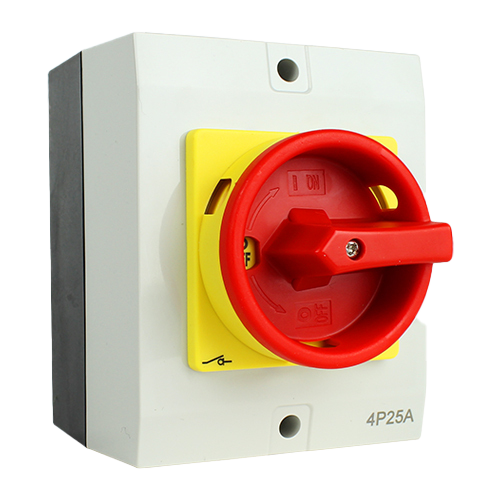 85013001 - EMAT - Werkschakelaar rood (4P 25A)