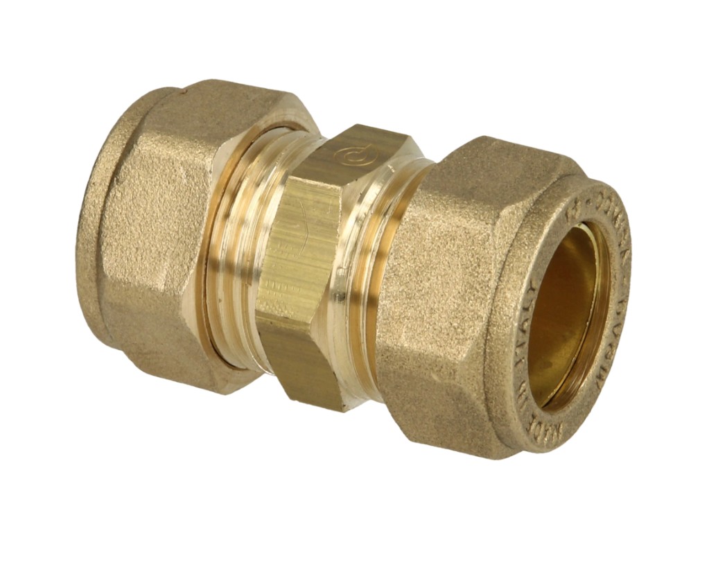 OEG 802016004 - Messing knelkoppeling recht (12 mm)