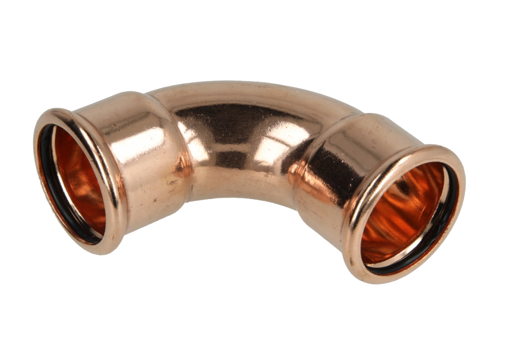 OEG 802009022 - Koperen perskoppeling M-contour hoek 90° (22 mm)