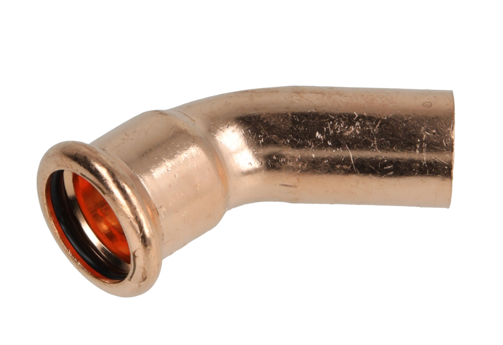 OEG 802009034 - Koperen verleng perskoppeling M-contour hoek 45° (15 mm)
