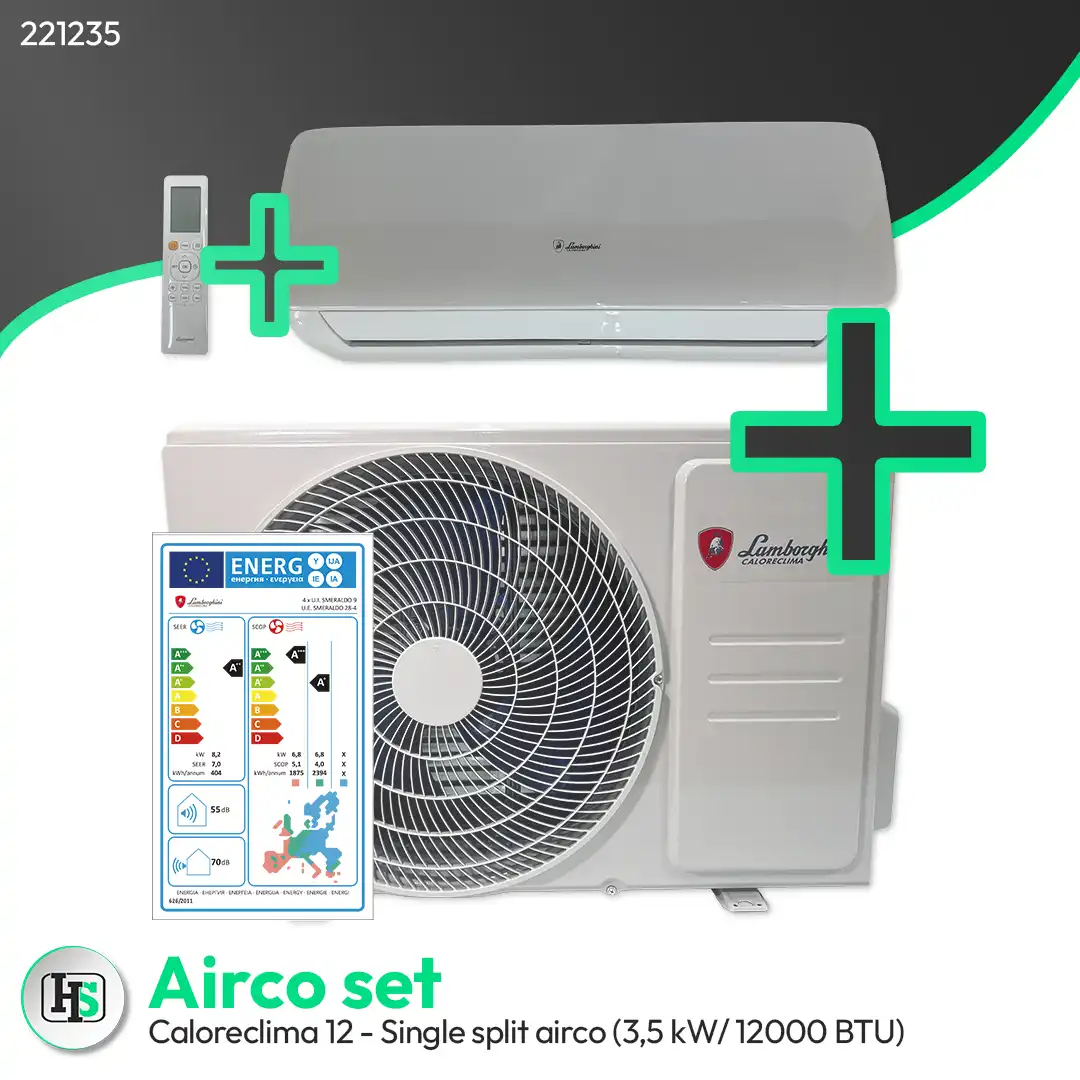 Lamborghini Caloreclima 12 - Single split airco wandmodel (3,5 kW / 12000 BTU)