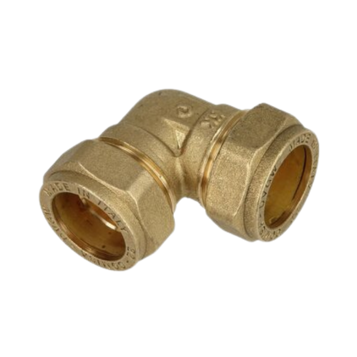 OEG 802016165 - Messing knelkoppeling hoek 90° (15 mm)