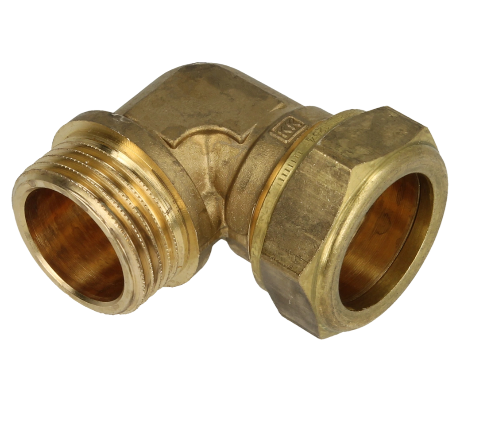 OEG 802016198 - Messing knelkoppeling hoek 90° (12 mm x G 1/2