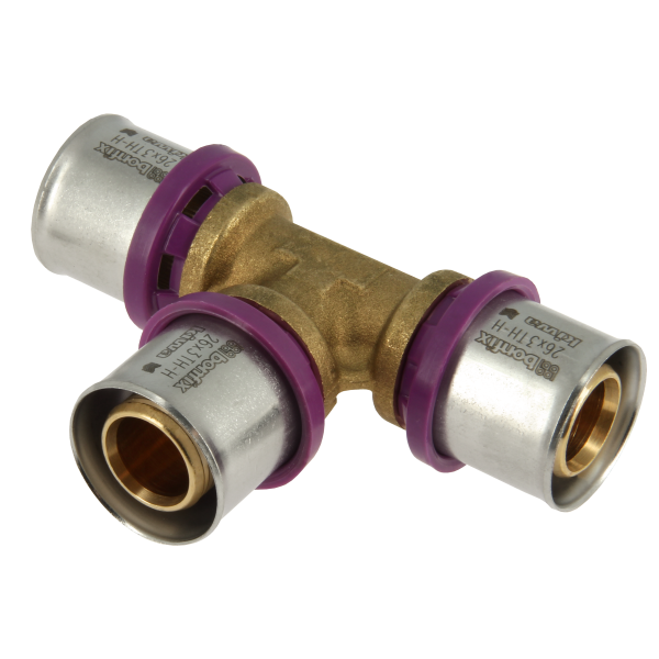 BONFIX 2000525 - Messing perskoppeling T-stuk (26 x 26 x 26 mm)